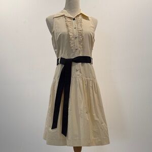 Lily Pulitzer Cream Dress w/ Black Belt